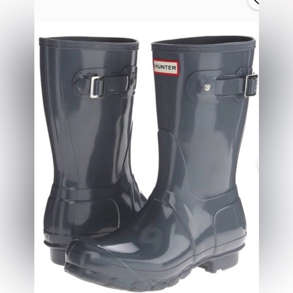 Hunter Original Short Rain Boots – Slate Blue/Gray | Size US 7